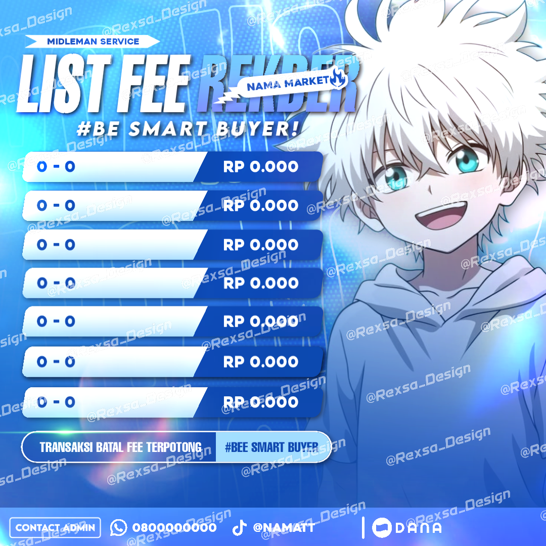 Pricelist Fee Rekber